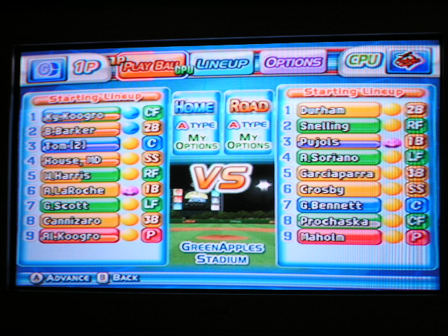 Roster-GreenApple vs. Orioles April 4th, 2008.JPG