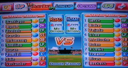 Roster Sheet-Mendenhals vs. Dodgers.JPG